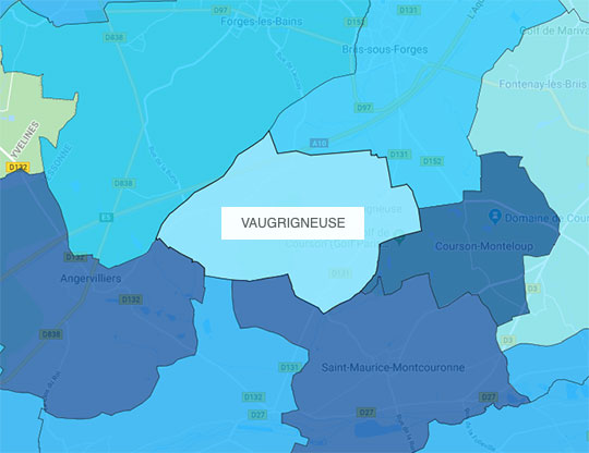 Carte d'éligibilité de la fibre à Vaugrigneuse