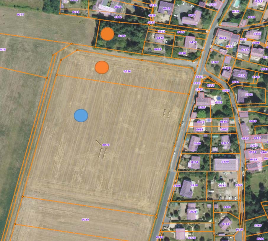 Plan cadastral des parcelles